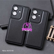 Realme Note 60 Realme Note 60X Case Leather Black SoftCase Realme Note 60 Realme Note 60X