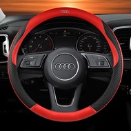 38เซนติเมตรหนัง Audi ฝาพวงมาลัย A3 Audi Sline A4 A5 A6 A7 A8 Q2 Q3 Q5 Q7 Q8 TT อุปกรณ์