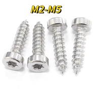 [XNY] 304 Cylindrical Head Anti-theft Wood Screw Screw M2M3M4M5M6M8 Stainless Steel Thin Cup Head Torx Self-tapping Screw