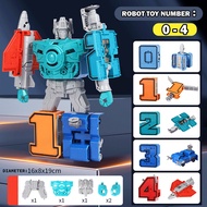 LOVIDA MALAYSIA Transformers Robot Educational Toys 0-9 Number Robot DIY Assemble Military Aerospace