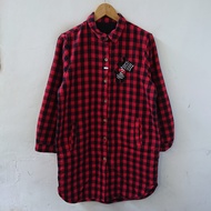 THRIFT THRIFT KEMEJA FLANEL VETERANO TEBAL / JAKET FLANEL WANITA / F13