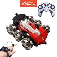 Gesture Sensing Car Toy, 6WD Manual Control Twist Stunt Car with Cool Light Music Kereta Mainan Kawa