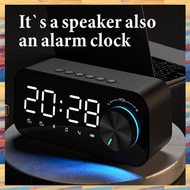 (ZIKF) Mirror Alarm Clock Bluetooth Speaker Digital Display Radio Alarm Clock Radio LED Wireless Music Player Table Clock