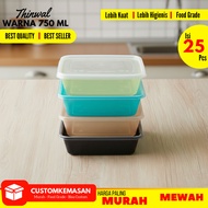 Thinwall 750ml colorful thinwall/s thinwall/s thinwall/s 25 pcs food container