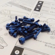 48809 HIRO SEIKO Light Weight Screw Set Dark Blue for Futaba 10PX