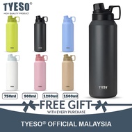 TYESO Vacuum Insulated Tumbler Ultra Large Matte Sport Bottle (750/900/1200/1500ml)TS-01009-TS-01012