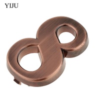 [YIJU] ABS  Modern Copper Color House Door Number Sign Plaque DIY Digits Number Plate 0-9