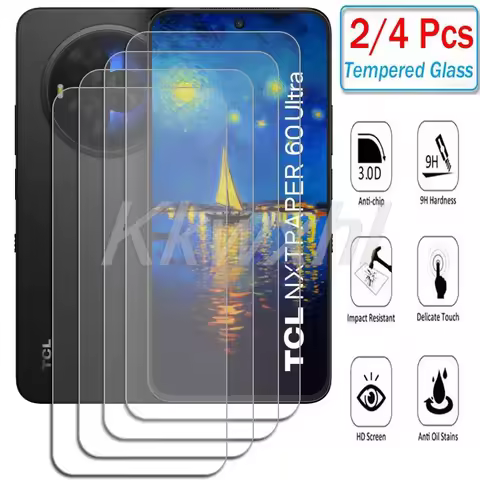 2-4PCS 9H HD Tempered Glass For TCL NxtPaper 60 Ultra 7.2" ON TCLNxtPaper60Ultra NxtPaper60Ultra Scr