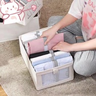 Japanese Open Lid Fabric Storage Box | Foldable Storage box | Oxford Fabric Linen | Wardrobe Organiser | Drawer Organizer
