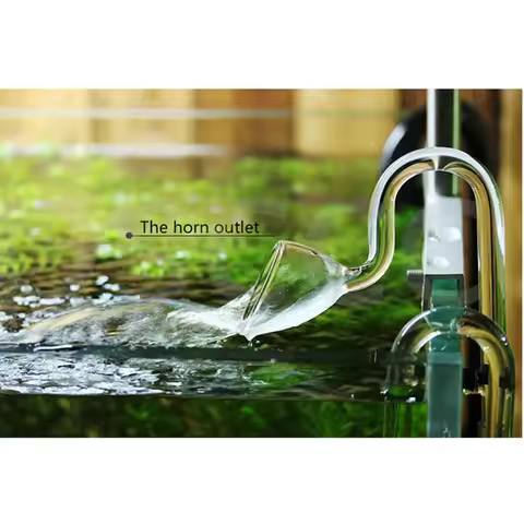 Aquarium Tank Water Outflow Lily Pipe Filter Accessories Glass pipe poppy peony spin surface skimmer