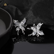 Sgmy Butterfly Earphone Clip Glittering Drill Decor Alloy Material Free Clip Anti-Slip Earbud Holder