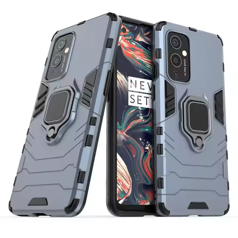 Shockproof Bumper For OnePlus 9 Case For OnePlus 9 Cover Armor PC Silicone Anti-Fall Stand Protectiv