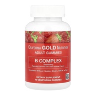 California Gold Nutrition B Complex Gummies with Vitamins B6 and B12 Folate and Biotin Strawberry 45