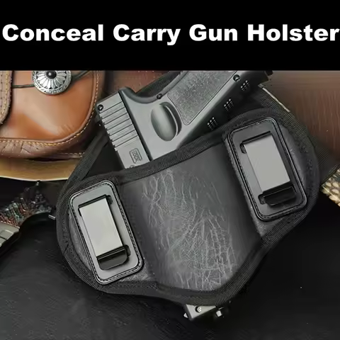 Concealed Carry Gun Holster PU Leather IWB Pistol Case Fit Glock 19 23 32 26 27 30 33, MP Shield, XD
