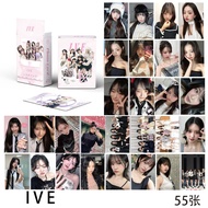 LINXX 55 Pcs IVE  Holographic Laser Card Kpop Photocards  Postcards  Series