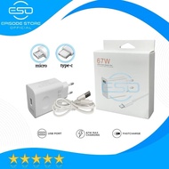 Adapter charger adapter + usb power suit 67w full set new