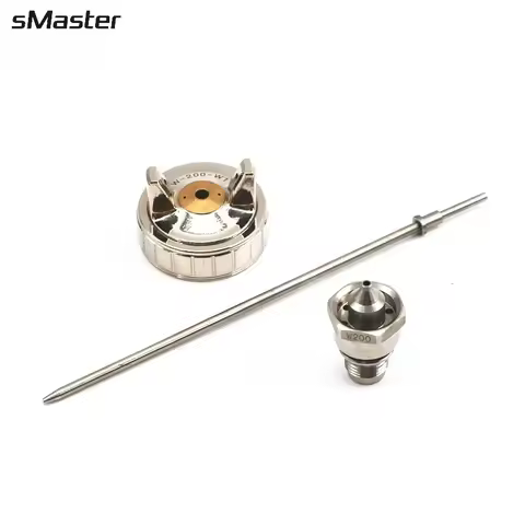 sMaster Japan Made HVLP Manual Handle W-200 Spray Gun Nozzle Needle Air Cap Kit 1.2/1.5/1.8/2.0/2.5m