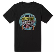 Guns and Roses Street Distressed Short-Sleeved Guns T-Shirt Rock 'Roses Retro N American COD P2O8