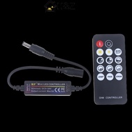 H&Z 1 Set Mini RF Wireless 14Keys 2.4G Remote Control DC12V LED Dimmer 24V 5V 6A For 2835 5050 Singl