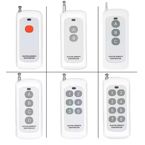500m 1CH 2CH 3CH 4CH 6CH 8CH 1 2 3 4 6 8 CH Channel RF Wireless Remote Control Transmitter,315 / 433