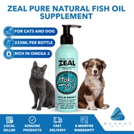 Zeal Pure Natural New Zealand Hoki Fish Oil Supplement For Dogs And Cats Healthy Omega 3 Nutrition 225ml