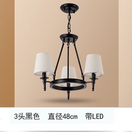 XYAmerican Style Chandelier Modern Minimalist Wrought Iron Lamps Living Room Bedroom Dining Room Study American Country