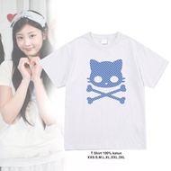 KATUN ILLIT T-shirt korean WONHEE Illit Skull Cat 100% Cotton s-3xl