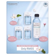 【In Stock】 [NEW Packaging Arrivals] BLOSSOM Pocket Spray Sanitizer Set [50ml x 3btl + 330ml refill FREE Funnel]**READY S