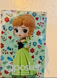 全新日版 靚靚長裙公主 frozen Anna figure Disney 靚盒 模型 景品 QPosket 生日禮物 情人節禮物 城堡