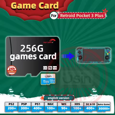 Memory Game Card For Retroid Pocket 3 Plus 4 English version Retro PS2 PSP Games Android Gaming port
