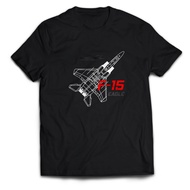 Jet Tempur F-15 EAGLE Men's T-Shirt Adult Unisex Tops PakeKaos