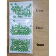 [6mm] Manik Tampal / Manik Kain / Manik Iron On / Premium Half Pearl Hotfix