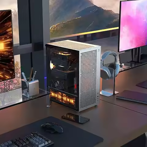 (NEW Arrival)ZZAW C1S MATX ITX Aluminum Alloy Computer Case,240 Water Cooling or 161mm CPU Cooler wi