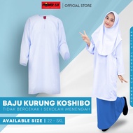 BAJU KURUNG PUTIH SEKOLAH LICIN KAIN KOSHIBO KAIN PUTIH NILA SIZE : 22-5XL
