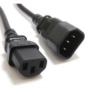 Longwell IEC C14 to C13 Computer PDU 17AWG 1.00mm2 Power Cord Extension Cable 2m 2 Meters