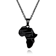 Africa Map Pendant Necklace Women Men Silver Color/Gold Color Ethiopian Jewelry Wholesale African Ma
