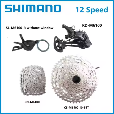 Shimano M6100 Mini Set 12 Speed SL M6100 Right Shifter Rear Derailleur 10-51T Cassette MS CN-M6100 M