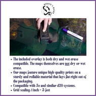 Hekate's Hoard Roll-up Battle Mats Tournament Map 2 Pack with Dry Erase Overlay Tabletop Gaming Acce