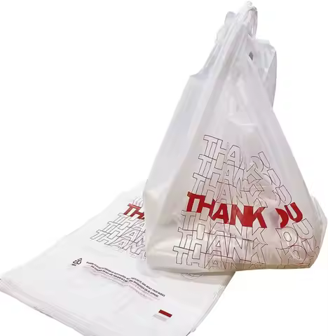 1000 Ct Reusable Disposable Plastic Shopping Bags, Grocery Thank You Bags, 11.5x6.25x21 Inches, 15 M