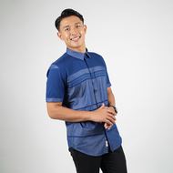 DAPPER | Blue Casual Slim Fit Button Up Shirt - 9319PJJ