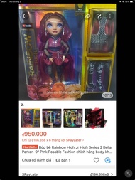 Búp bê Rainbow High Shadow Series 1 Luna Madison- Grayscale Fashion Doll chính hãng body khớp tay ch