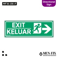 Vinyl Sign Sticker, Directional Sign Exit/ (Right Side)