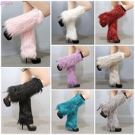 YOLO Furry Leg Warmers, Faux Fur Japanese Style Lolita Boots Cover, Foot Cover 40cm Light Up Y2K Lon