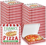 Gersoniel 24 Pcs Mini Pizza Box 6.3 x 6.3 x 0.9 Inch Mini Pizza Box Takeout Boxes Food Delivery Boxe