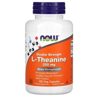 NOW Foods L-Theanine 100 mg / 200 mg Double Strength