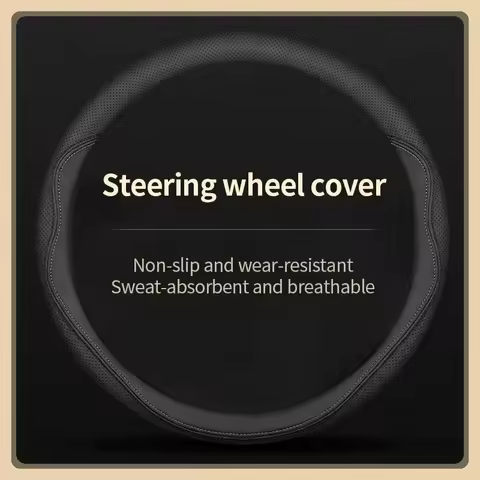 Leather Car Steering Wheel Protector for Audi A3 8Y 8L 8V 8P A4 B6 B7 B8 B9 A5 A6 C5 C6 C7 A7 Q3 Q5 