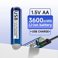 PALO USB 1.5V AA 3600 mwh Li-Ion Type C rechargeable AA battery Self-discharge battery International brand battery