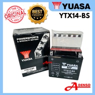 YUASA YTX14-BS  BATTERY 12V 12ah APRILLIA SHIVER 750 FJR1100 BMW GS 1200R ST1100 SHADOW GTR1400 ZX-1