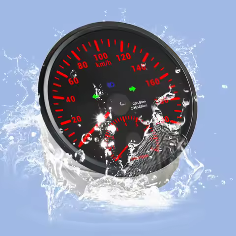 ELING 110mm 0-200km/h GPS Speedometer Tripmeter Odometer with 0-8000RPM Tachometer with Red Backligh