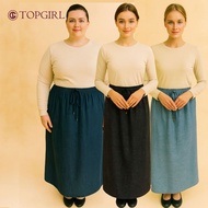 TOPGIRL Premium Denim Skirt / Women Plain Long Denim Skirt / High Quality Denim Flare Skirt / Maxi D